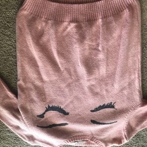 Bethany Mota eyelash peach/pink sweater forever 21